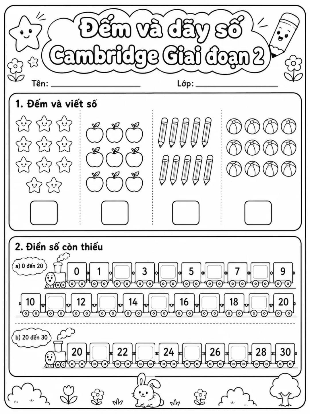 Đo lường Cambridge Giai đoạn 2 - Gói bài tập 11 bản xem trước bài tập Toán Cambridge tiếng Việt trên KiwiBee