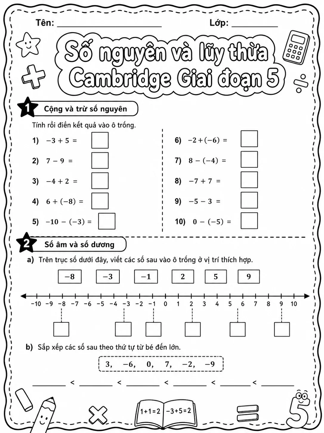 Giá trị vị trí Cambridge Giai đoạn 5 - Gói bài tập 09