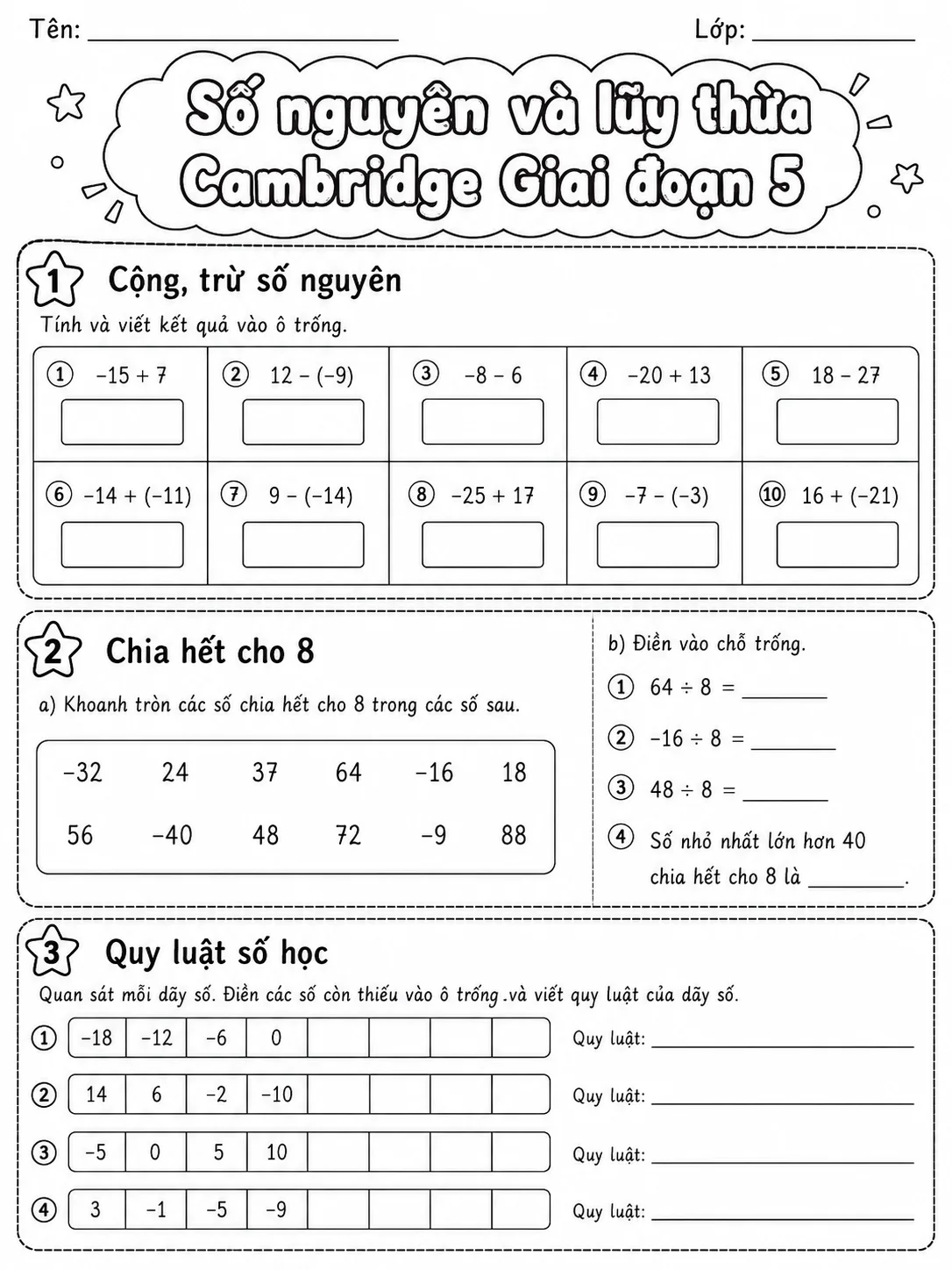 Giá trị vị trí Cambridge Giai đoạn 5 - Gói bài tập 09 trang 5 bản xem trước bài tập Toán Cambridge tiếng Việt