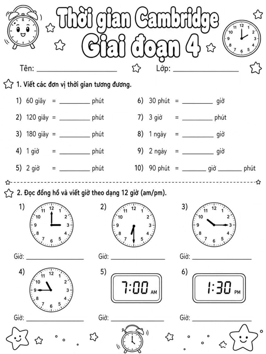 Phân số Cambridge Giai đoạn 1 - Gói bài tập 40 bản xem trước bài tập Toán Cambridge tiếng Việt trên KiwiBee