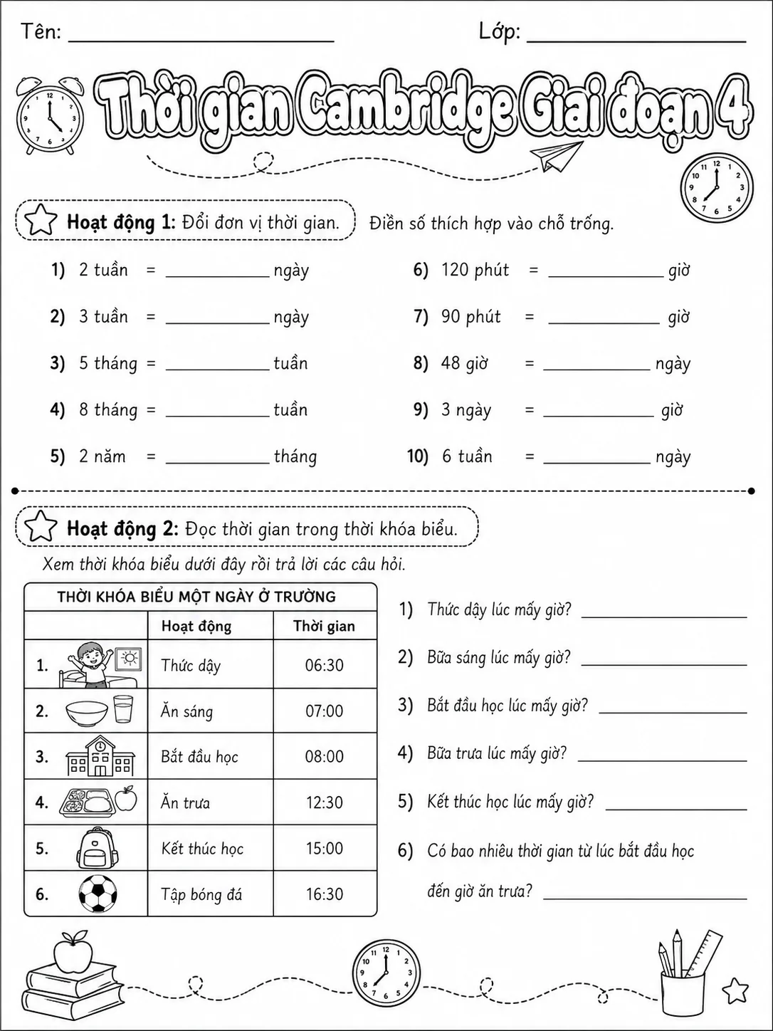Phân số Cambridge Giai đoạn 1 - Gói bài tập 40 trang 3 bản xem trước bài tập Toán Cambridge tiếng Việt