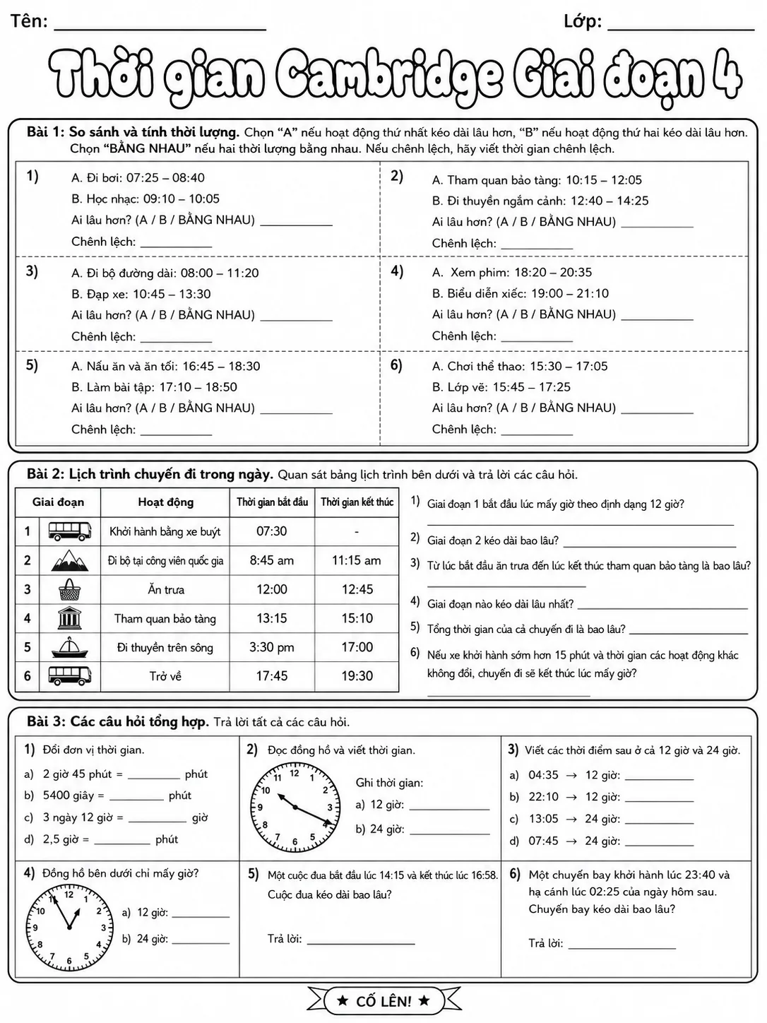 Phân số Cambridge Giai đoạn 1 - Gói bài tập 40 trang 9 bản xem trước bài tập Toán Cambridge tiếng Việt