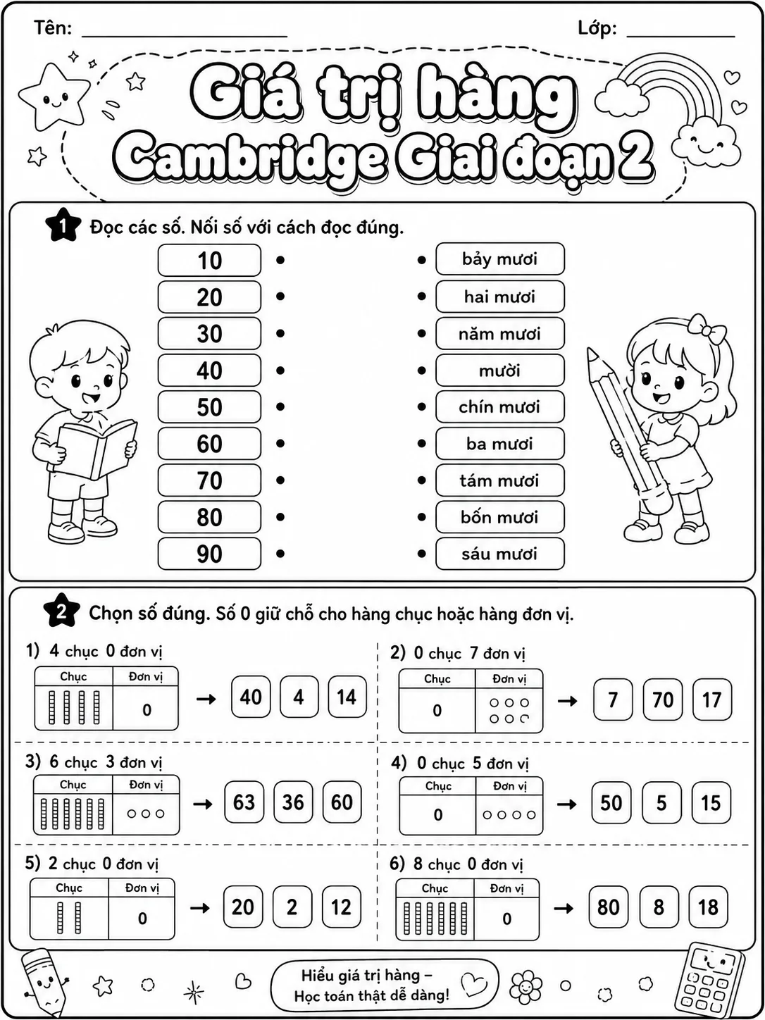 Phân số Cambridge Giai đoạn 2 - Gói bài tập 44 trang 2 bản xem trước bài tập Toán Cambridge tiếng Việt