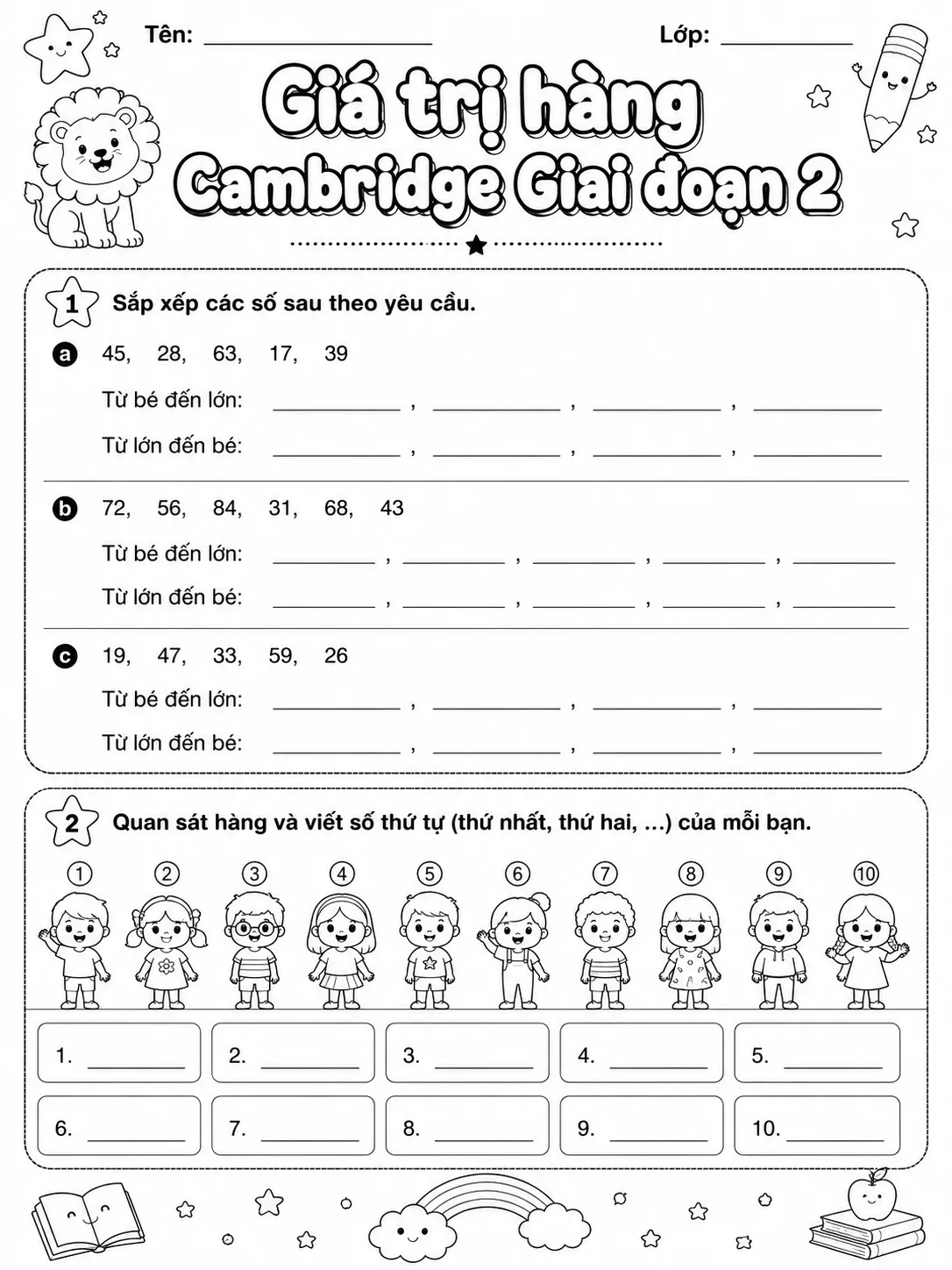Phân số Cambridge Giai đoạn 2 - Gói bài tập 44 trang 4 bản xem trước bài tập Toán Cambridge tiếng Việt