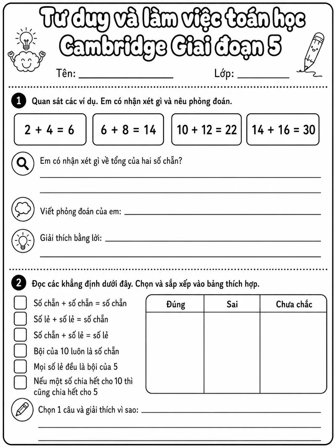 Phân số Cambridge Giai đoạn 2 - Gói bài tập 58 trang 2 bản xem trước bài tập Toán Cambridge tiếng Việt