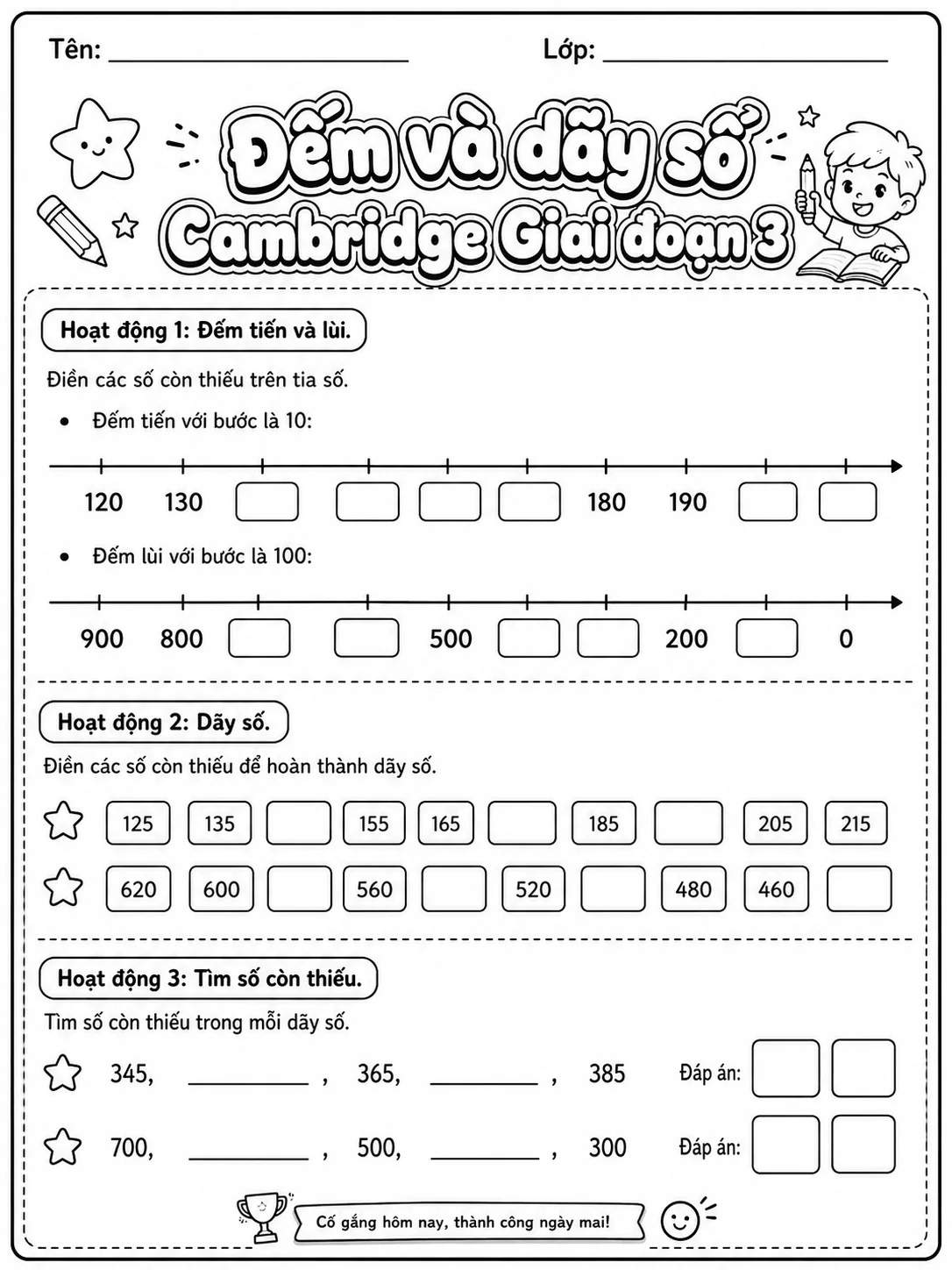 Phân số Cambridge Giai đoạn 3 - Gói bài tập 24 trang 6 bản xem trước bài tập Toán Cambridge tiếng Việt