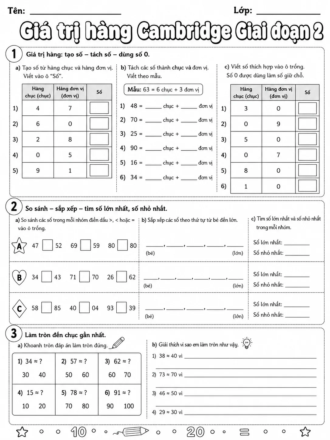 Phân số Cambridge Giai đoạn 3 - Gói bài tập 43 trang 8 bản xem trước bài tập Toán Cambridge tiếng Việt