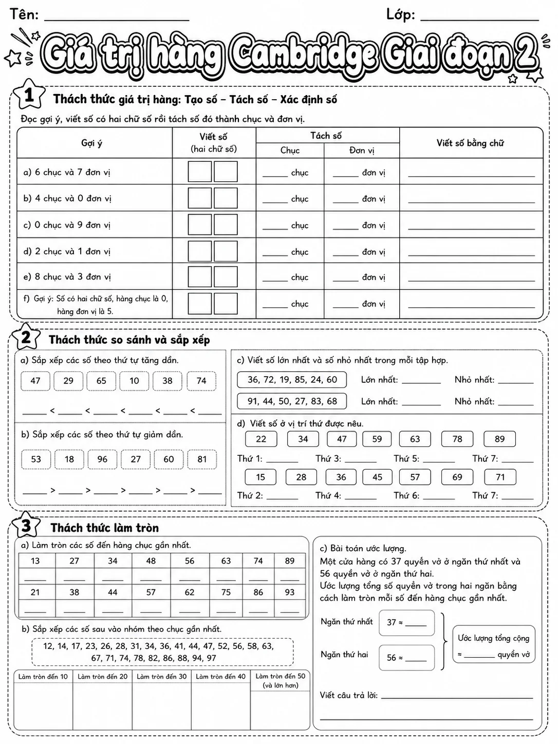 Phân số Cambridge Giai đoạn 3 - Gói bài tập 43 trang 10 bản xem trước bài tập Toán Cambridge tiếng Việt