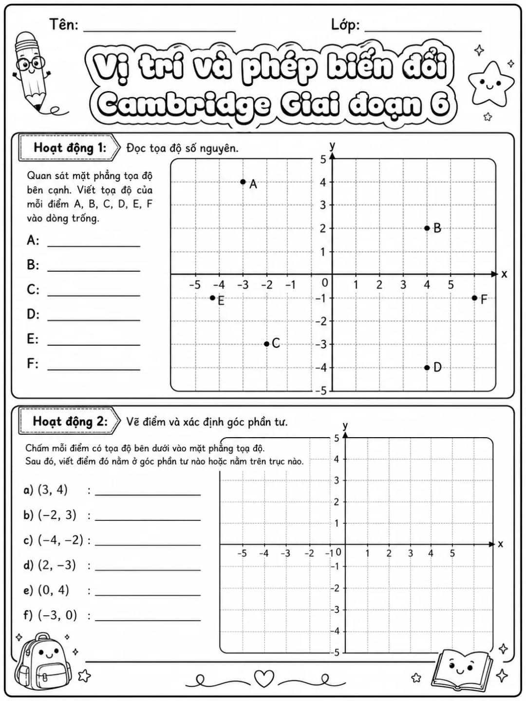 Phân số Cambridge Giai đoạn 6 - Gói bài tập 28 bản xem trước bài tập Toán Cambridge tiếng Việt trên KiwiBee
