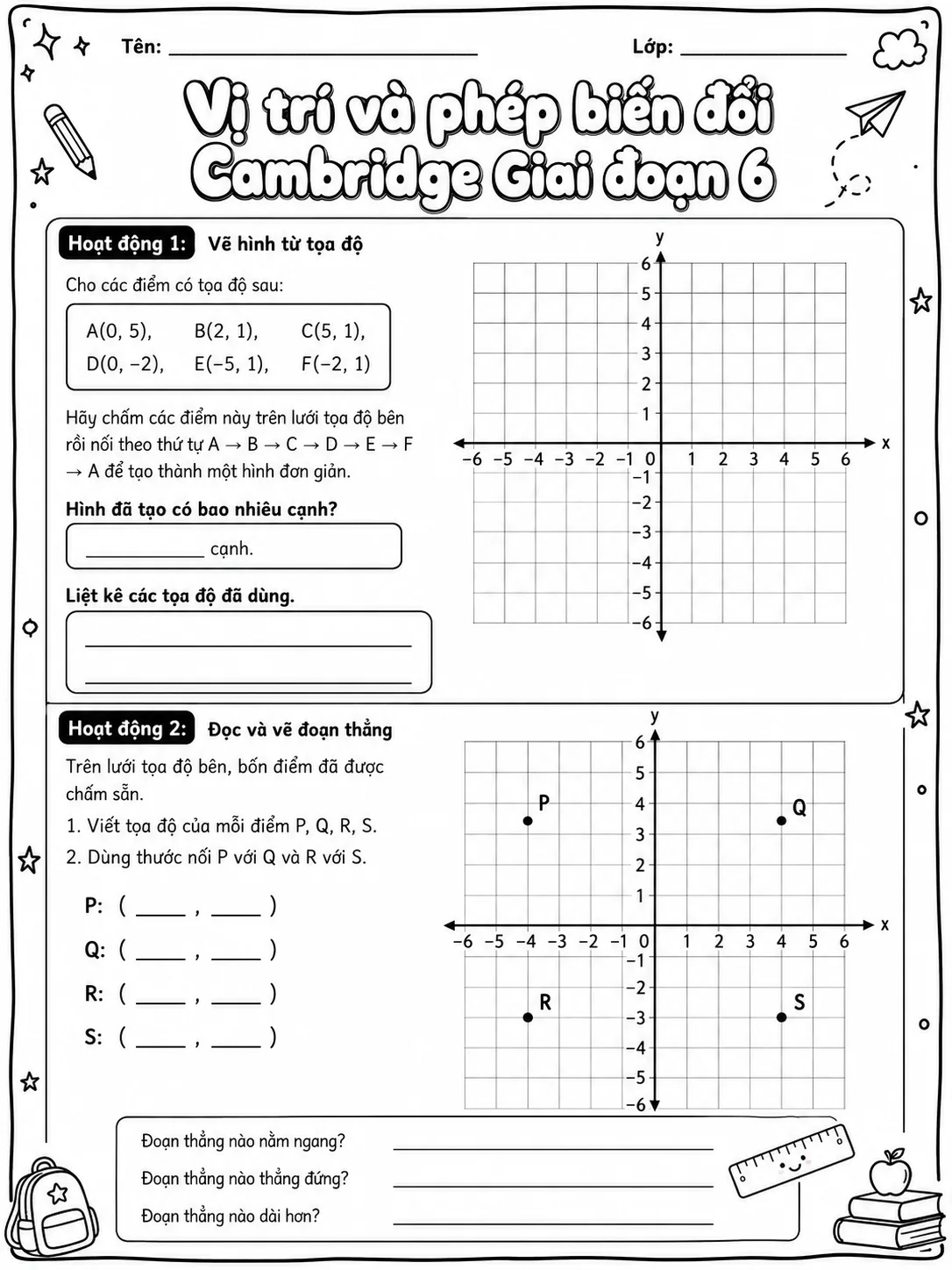 Phân số Cambridge Giai đoạn 6 - Gói bài tập 28 trang 2 bản xem trước bài tập Toán Cambridge tiếng Việt