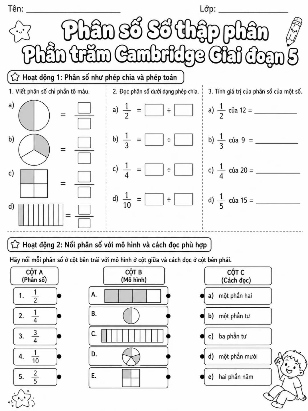 Phần trăm Cambridge Giai đoạn 5 - Gói bài tập 19 bản xem trước bài tập Toán Cambridge tiếng Việt trên KiwiBee
