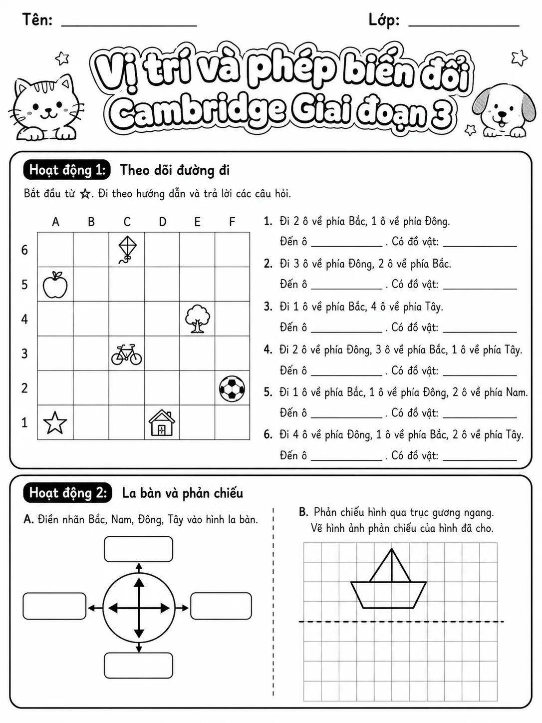 Phép cộng Cambridge Giai đoạn 1 - Gói bài tập 15 trang 4 bản xem trước bài tập Toán Cambridge tiếng Việt