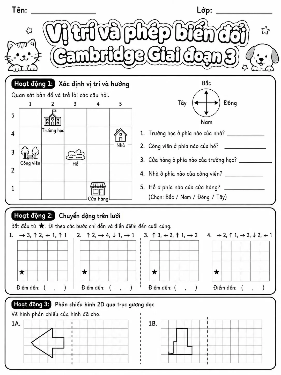 Phép cộng Cambridge Giai đoạn 1 - Gói bài tập 15 trang 5 bản xem trước bài tập Toán Cambridge tiếng Việt