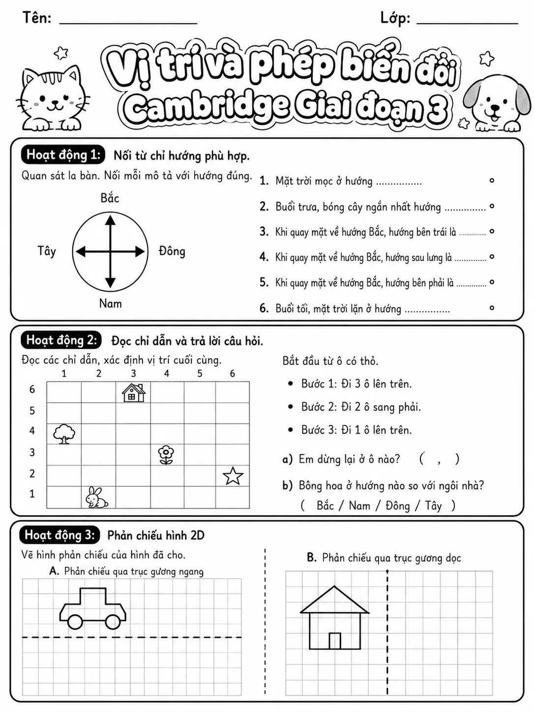 Phép cộng Cambridge Giai đoạn 1 - Gói bài tập 15 trang 6 bản xem trước bài tập Toán Cambridge tiếng Việt