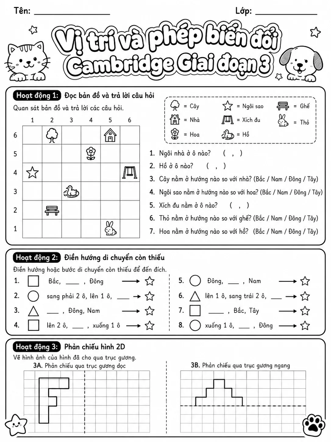Phép cộng Cambridge Giai đoạn 1 - Gói bài tập 15 trang 7 bản xem trước bài tập Toán Cambridge tiếng Việt