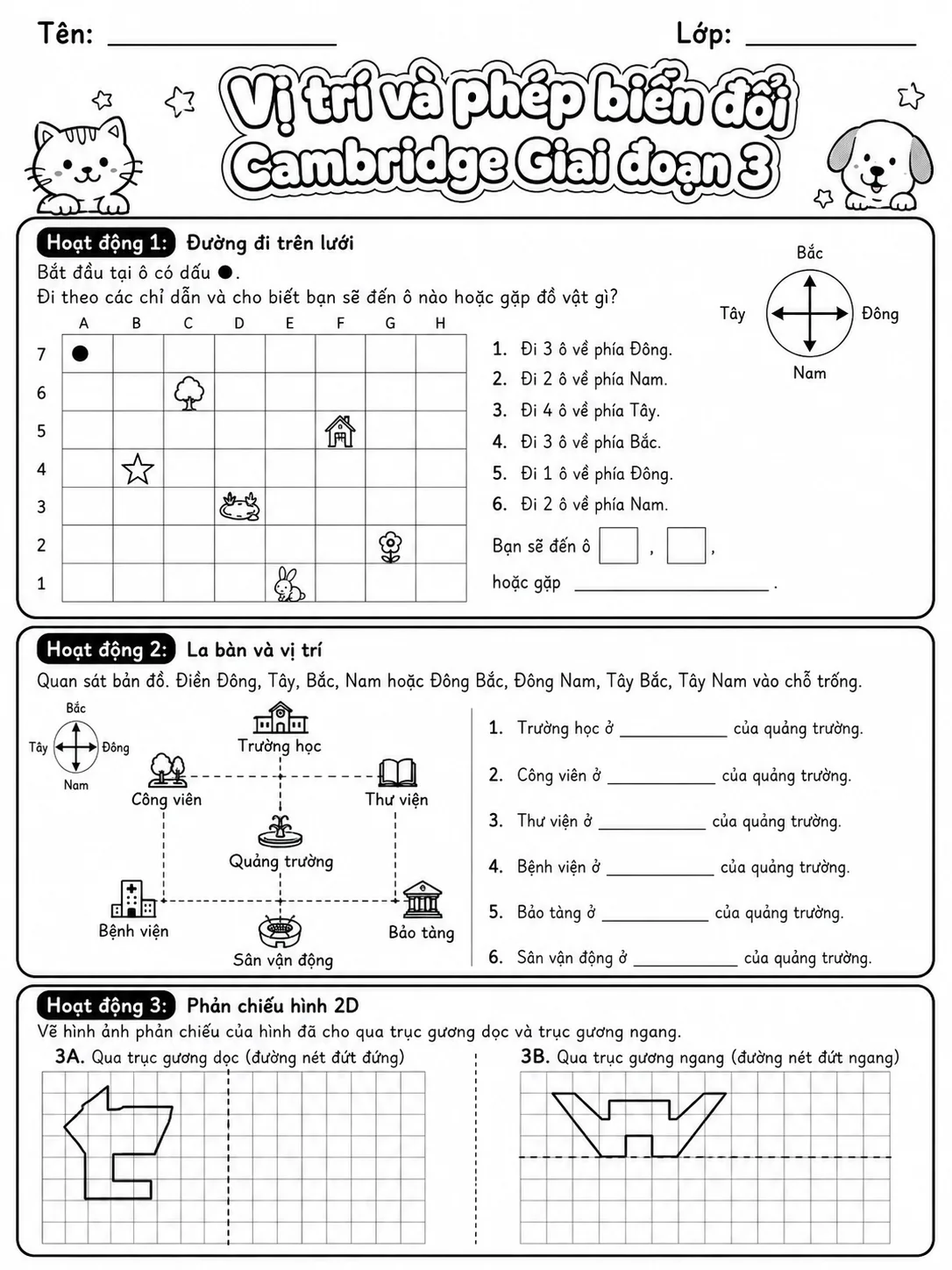 Phép cộng Cambridge Giai đoạn 1 - Gói bài tập 15 trang 8 bản xem trước bài tập Toán Cambridge tiếng Việt