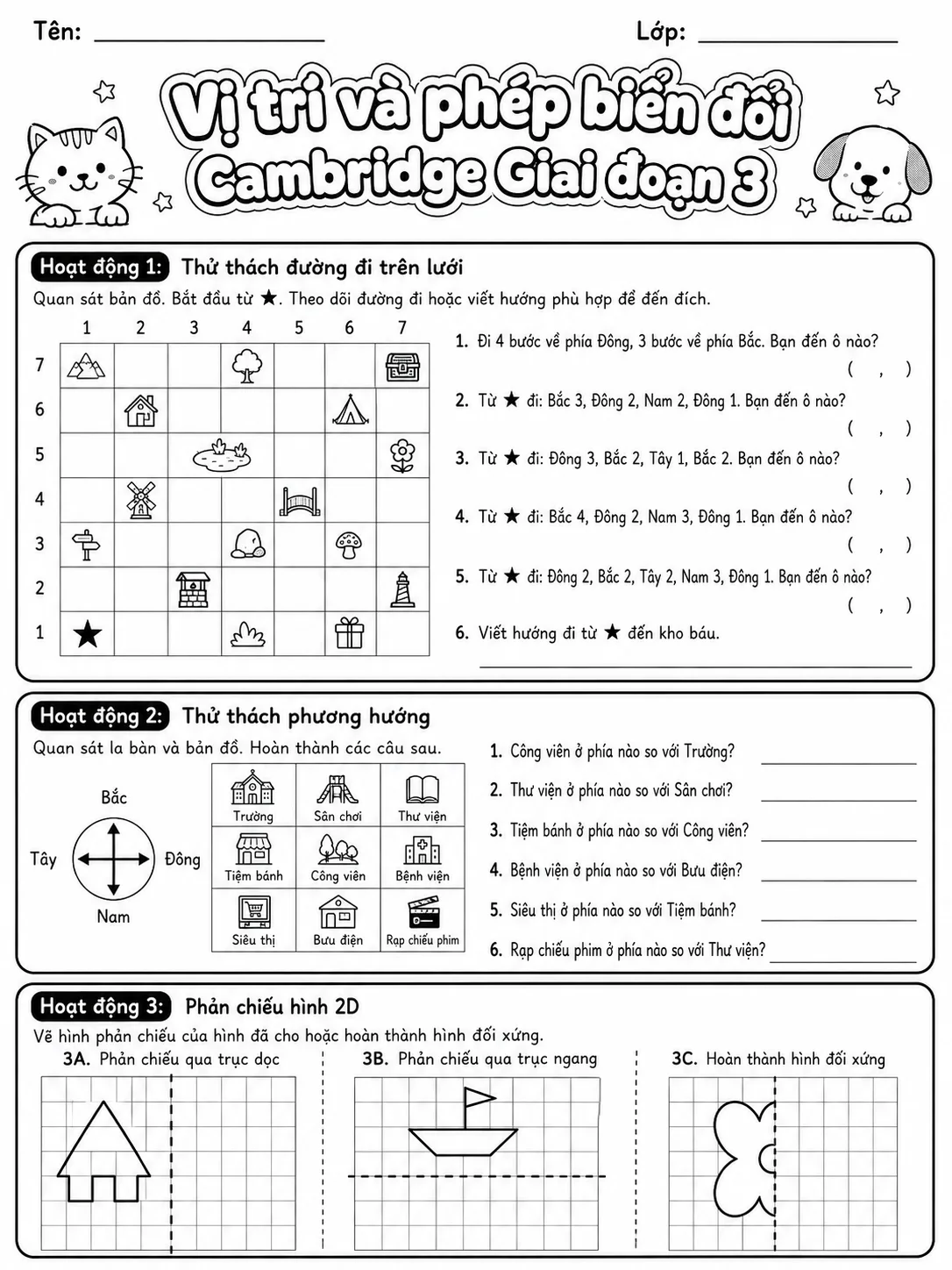 Phép cộng Cambridge Giai đoạn 1 - Gói bài tập 15 trang 10 bản xem trước bài tập Toán Cambridge tiếng Việt