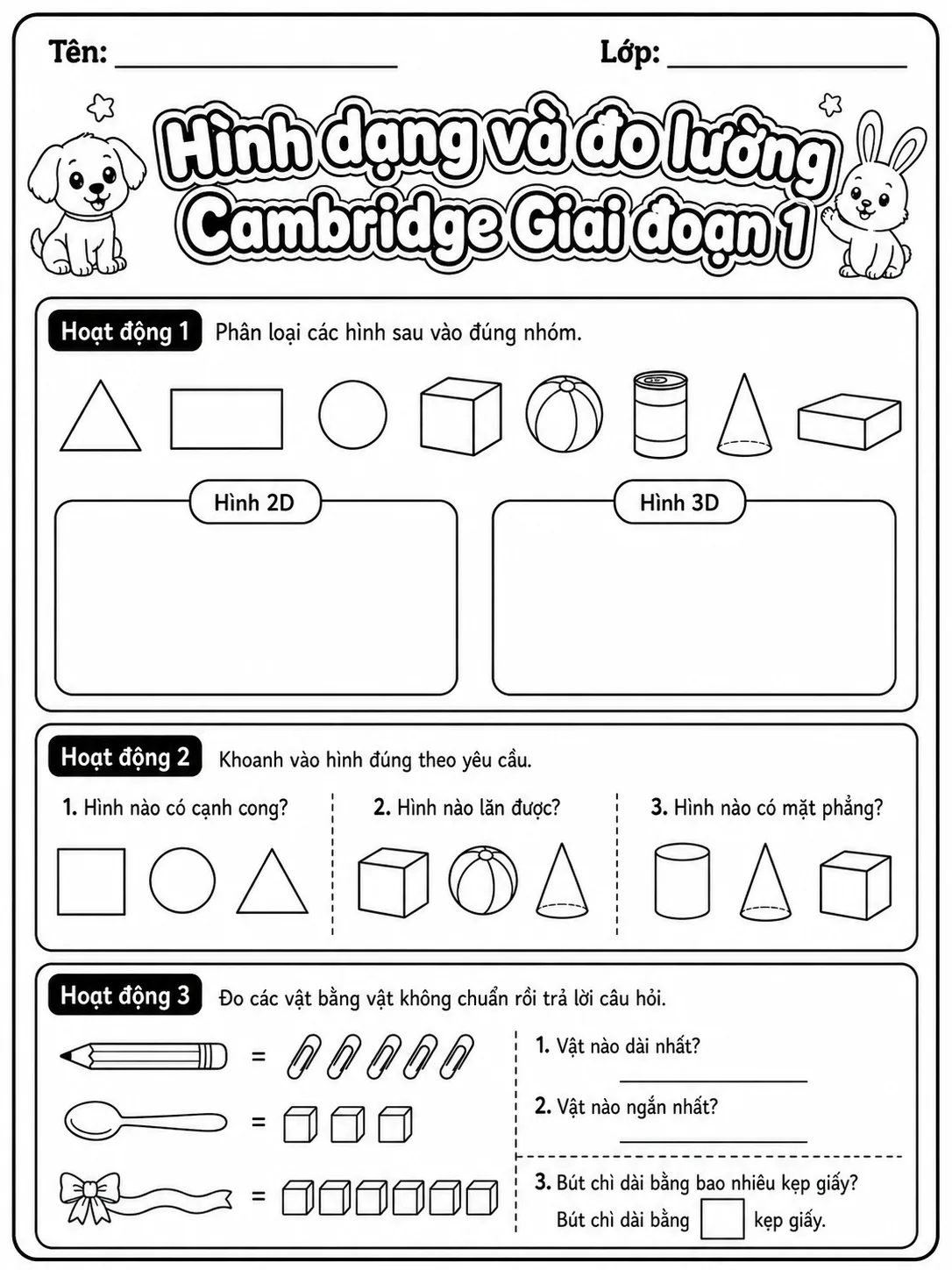 Phép cộng Cambridge Giai đoạn 1 - Gói bài tập 29 trang 7 bản xem trước bài tập Toán Cambridge tiếng Việt