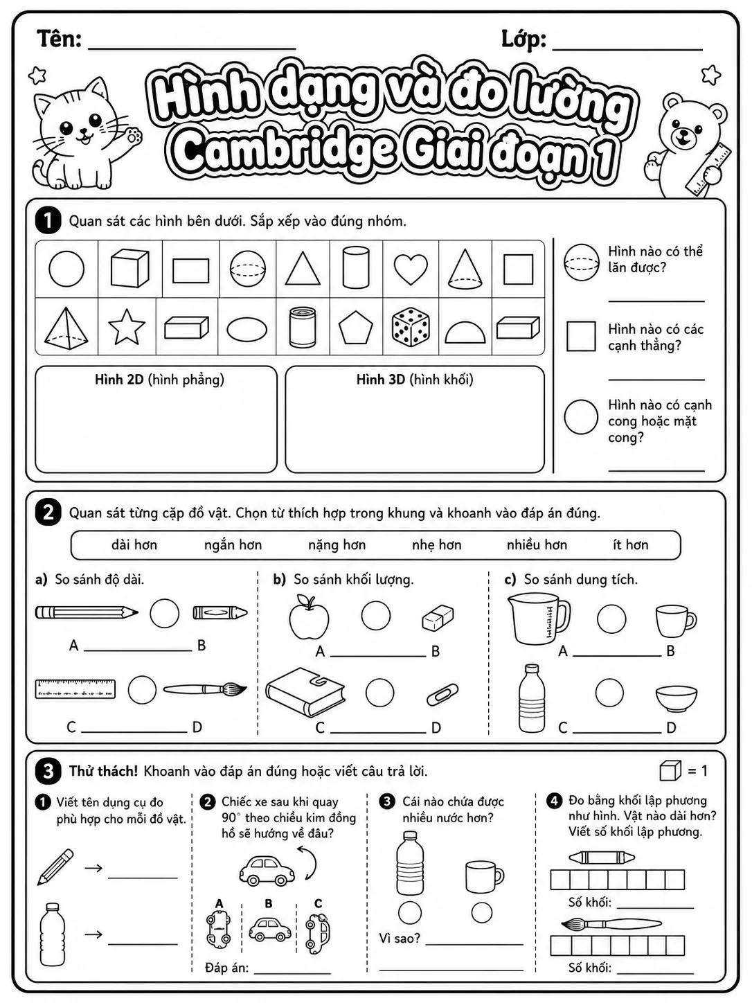 Phép cộng Cambridge Giai đoạn 1 - Gói bài tập 29 trang 10 bản xem trước bài tập Toán Cambridge tiếng Việt