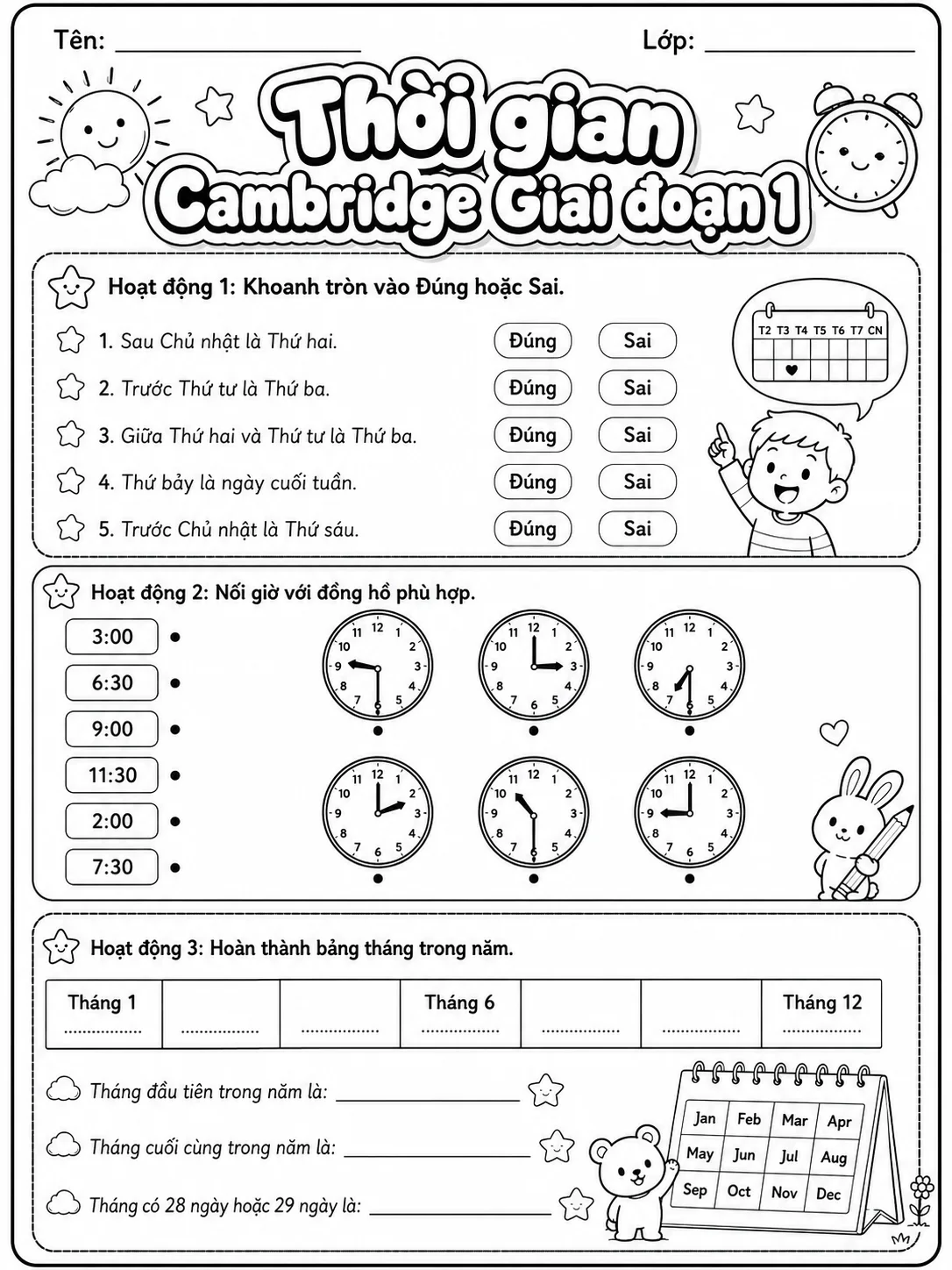 Phép cộng Cambridge Giai đoạn 1 - Gói bài tập 53 trang 6 bản xem trước bài tập Toán Cambridge tiếng Việt