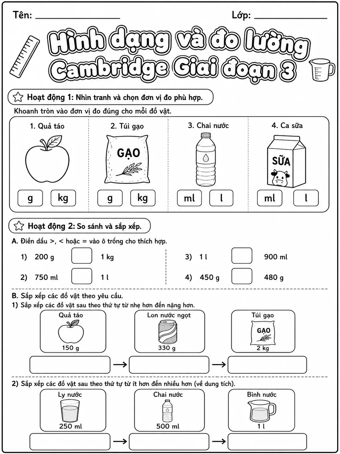 Phép cộng Cambridge Giai đoạn 3 - Gói bài tập 05 trang 3 bản xem trước bài tập Toán Cambridge tiếng Việt