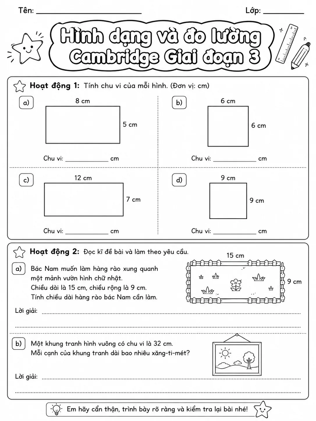 Phép cộng Cambridge Giai đoạn 3 - Gói bài tập 05 trang 4 bản xem trước bài tập Toán Cambridge tiếng Việt
