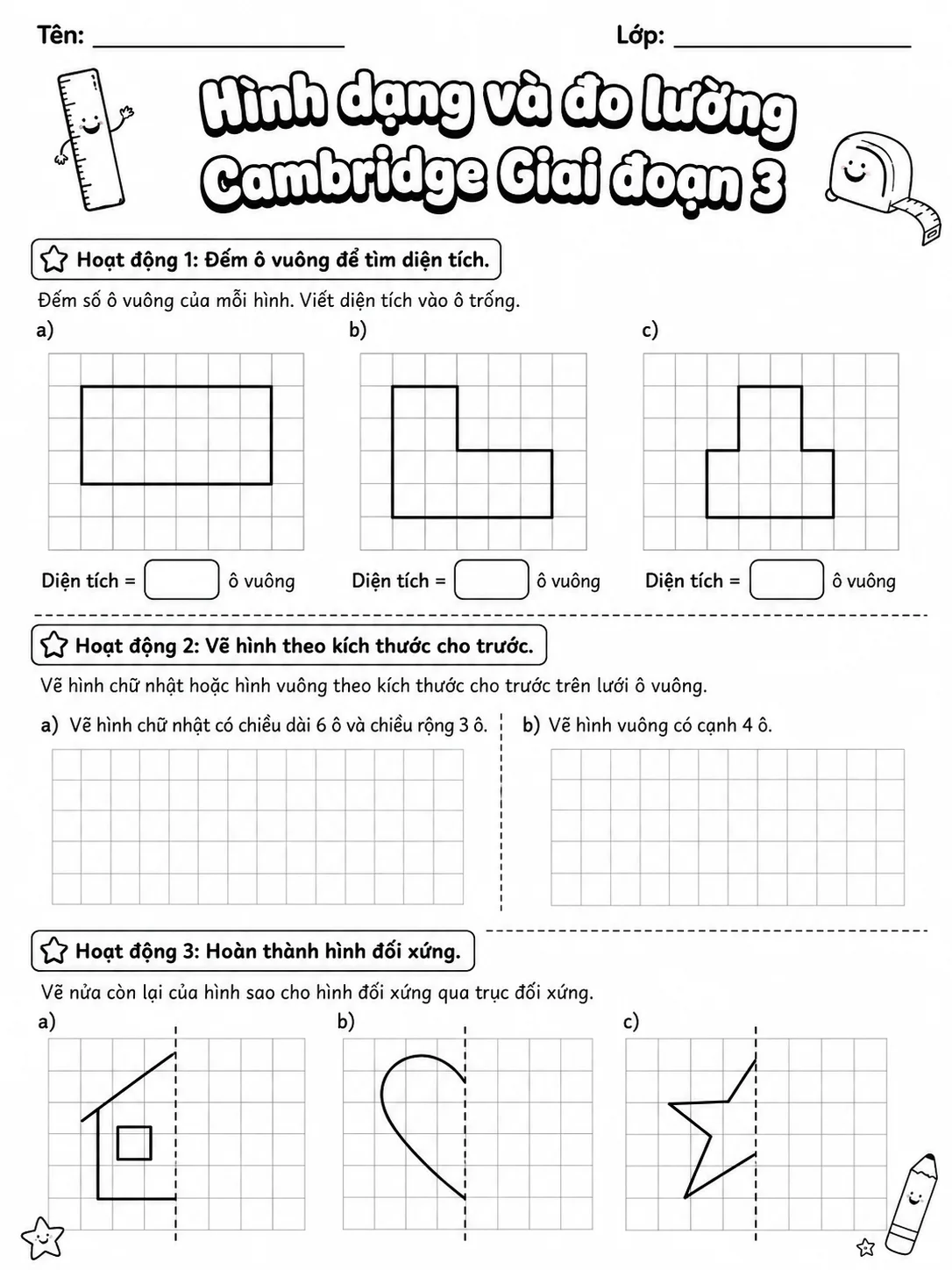 Phép cộng Cambridge Giai đoạn 3 - Gói bài tập 05 trang 5 bản xem trước bài tập Toán Cambridge tiếng Việt