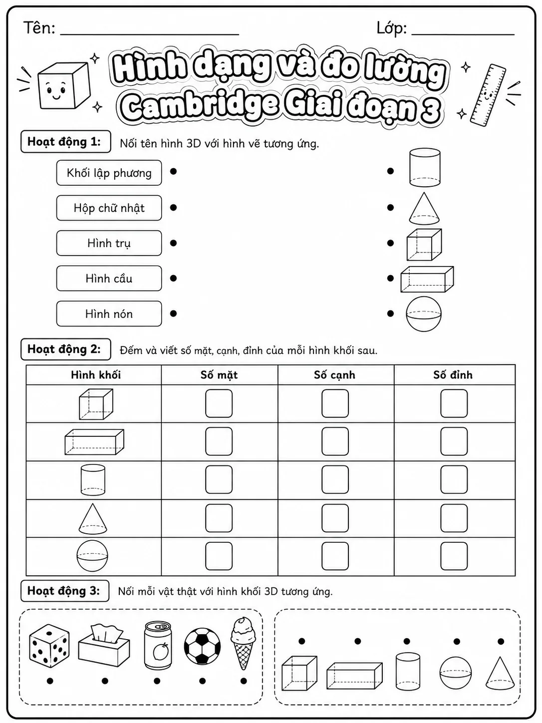 Phép cộng Cambridge Giai đoạn 3 - Gói bài tập 05 trang 6 bản xem trước bài tập Toán Cambridge tiếng Việt