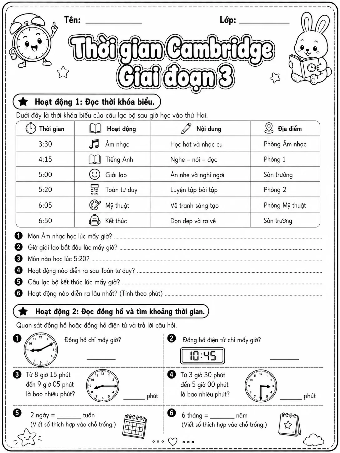 Phép cộng Cambridge Giai đoạn 3 - Gói bài tập 52 trang 3 bản xem trước bài tập Toán Cambridge tiếng Việt