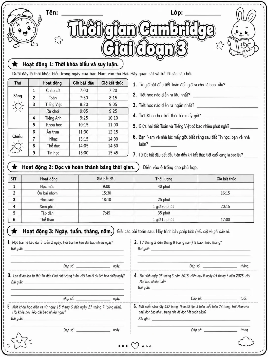 Phép cộng Cambridge Giai đoạn 3 - Gói bài tập 52 trang 8 bản xem trước bài tập Toán Cambridge tiếng Việt