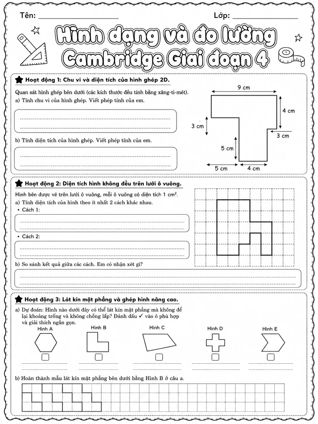 Phép cộng Cambridge Giai đoạn 5 - Gói bài tập 04 trang 8 bản xem trước bài tập Toán Cambridge tiếng Việt