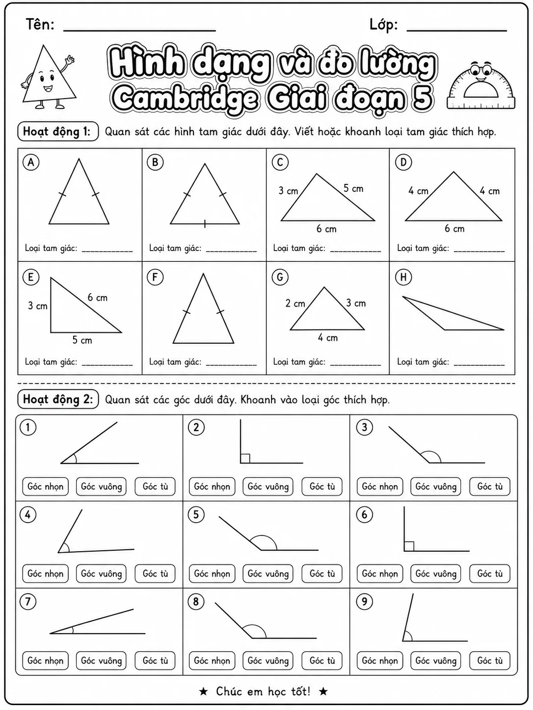 Phép trừ Cambridge Giai đoạn 5 - Gói bài tập 16