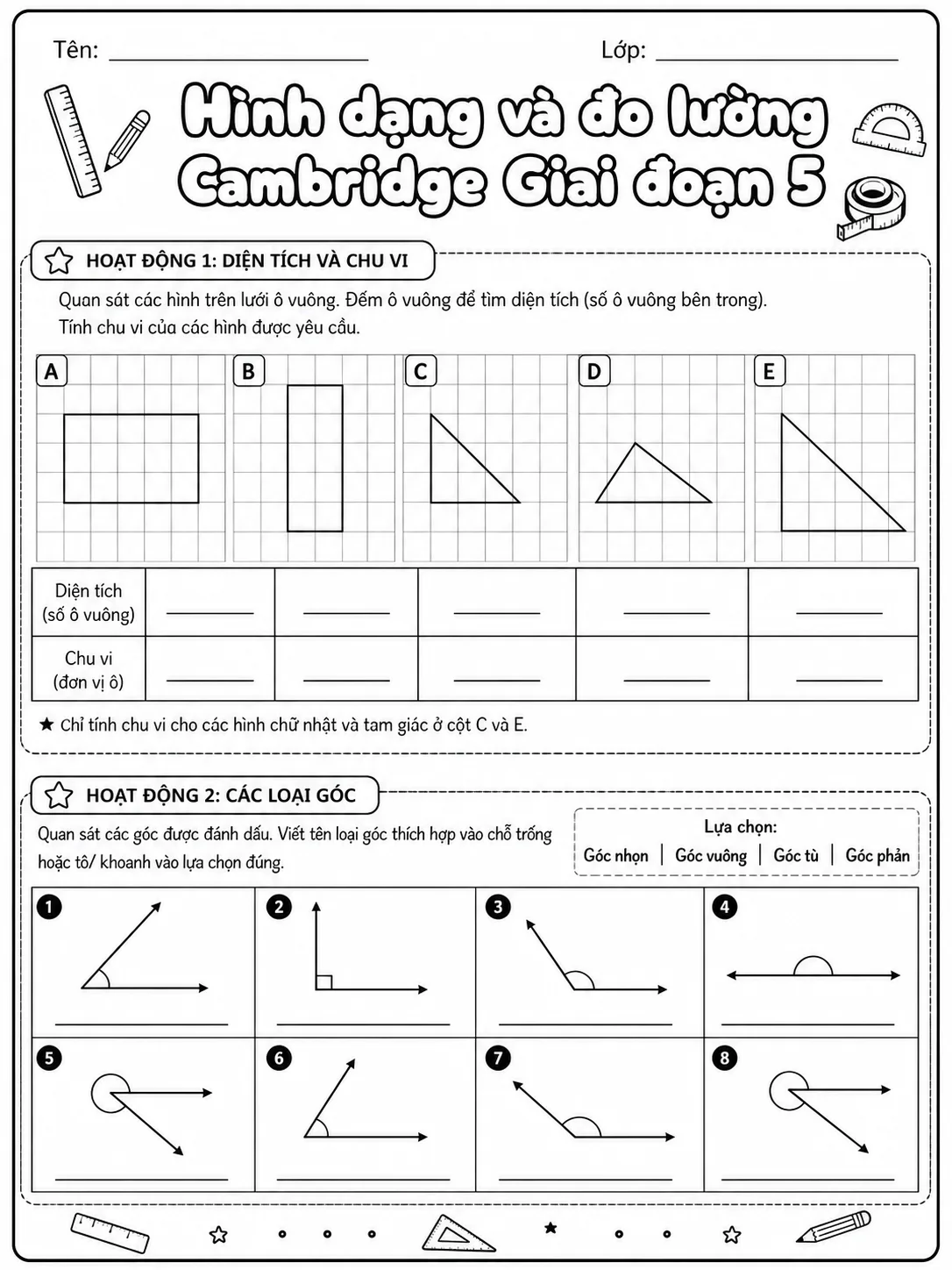 Phép trừ Cambridge Giai đoạn 5 - Gói bài tập 16 trang 3 bản xem trước bài tập Toán Cambridge tiếng Việt
