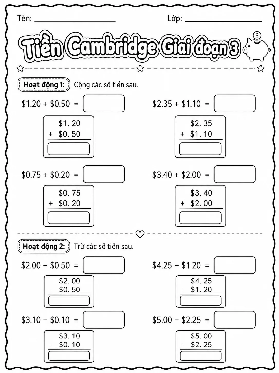 Số thập phân Cambridge Giai đoạn 3 - Gói bài tập 08 trang 3 bản xem trước bài tập Toán Cambridge tiếng Việt