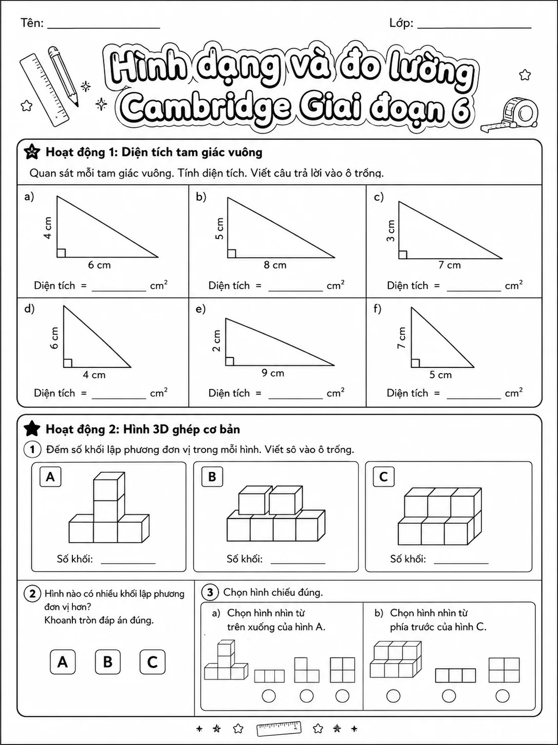 Số thập phân Cambridge Giai đoạn 6 - Gói bài tập 38 trang 3 bản xem trước bài tập Toán Cambridge tiếng Việt