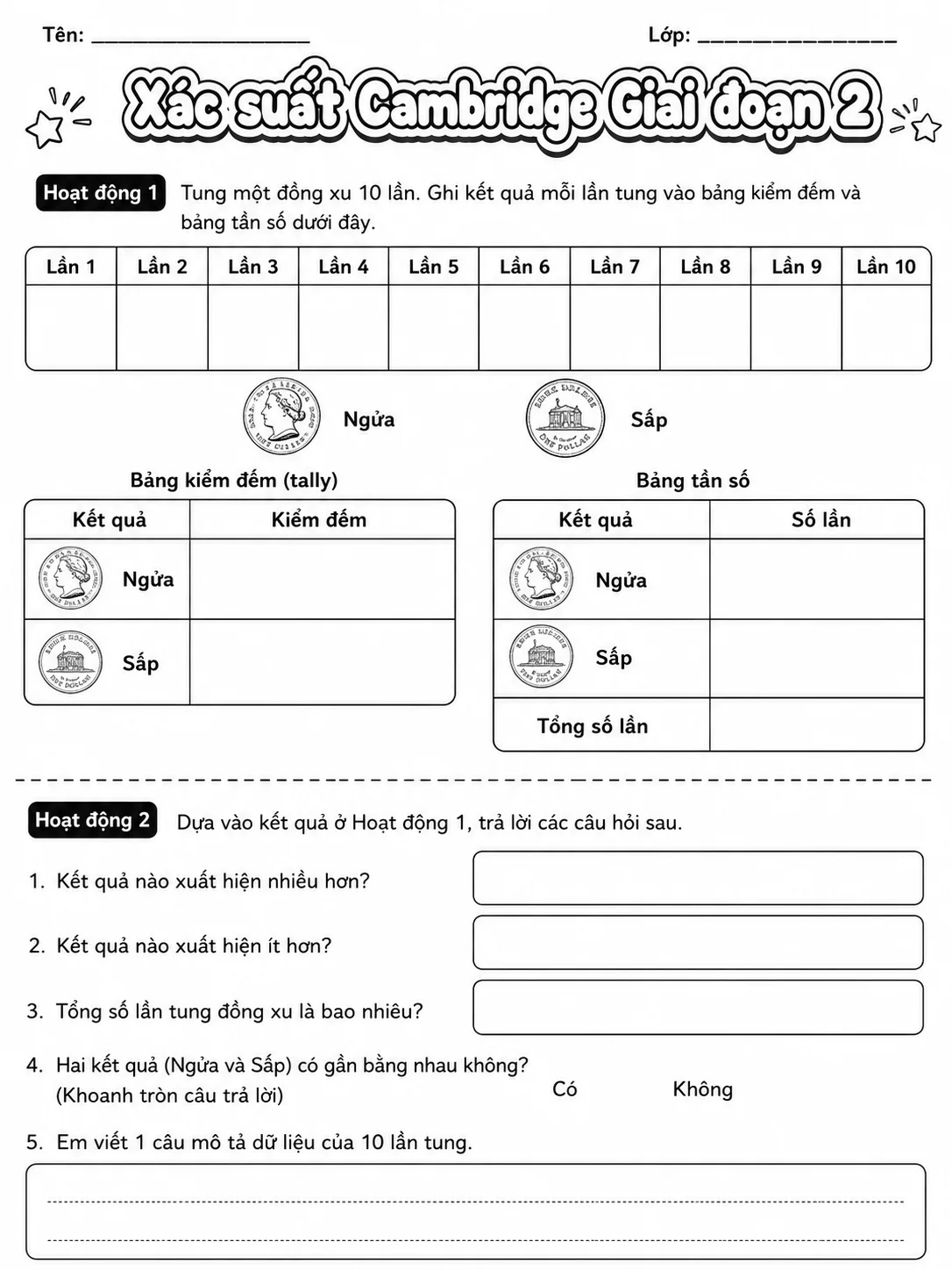 Xác suất Cambridge Giai đoạn 2 - Gói bài tập 01 trang 3 bản xem trước bài tập Toán Cambridge tiếng Việt