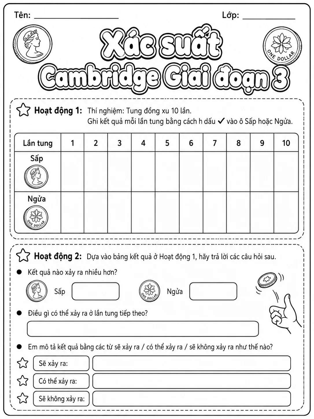 Xác suất Cambridge Giai đoạn 3 - Gói bài tập 26 trang 3 bản xem trước bài tập Toán Cambridge tiếng Việt