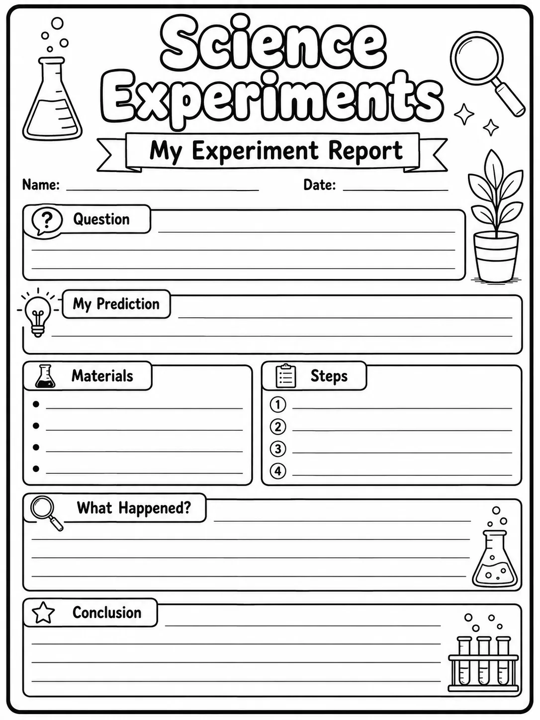 Practice Withe Science Science Experiments Worksheet Pack - Set 2 - Free Grade 3 Worksheet ...