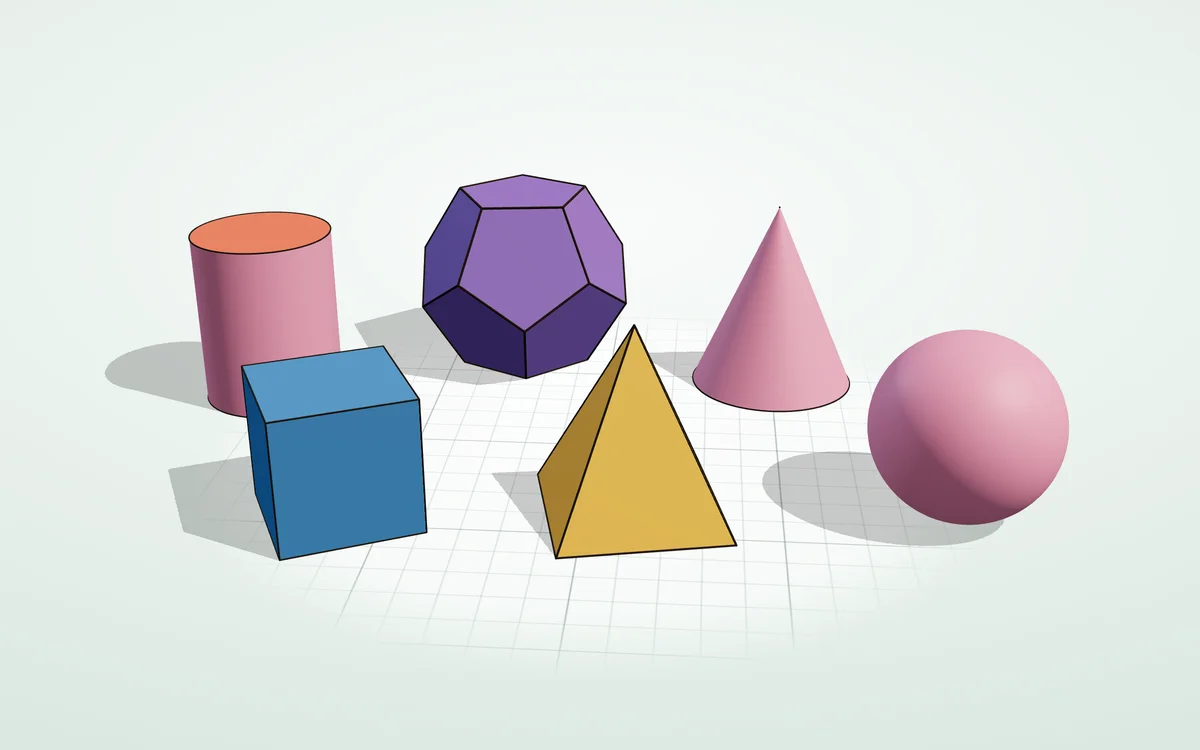 Simulation Pyramids 3D Shapes Explorer | Faces, Edges, Nets & Volume | KiwiBee